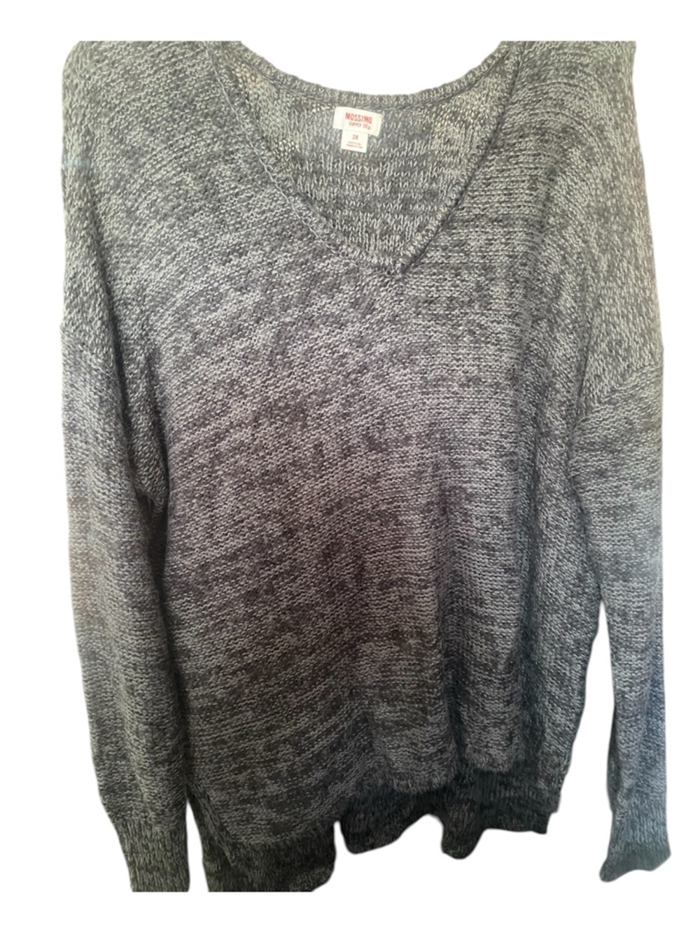 Mossimo supply co. Gray V-Neck Knit Sweater